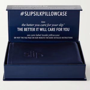SLIP Embroidered silk queen pillowcase envelope